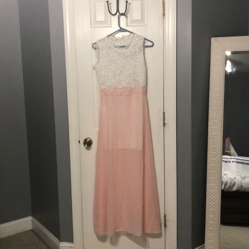 Pretty white & Pink maxi - Picture 2 of 3